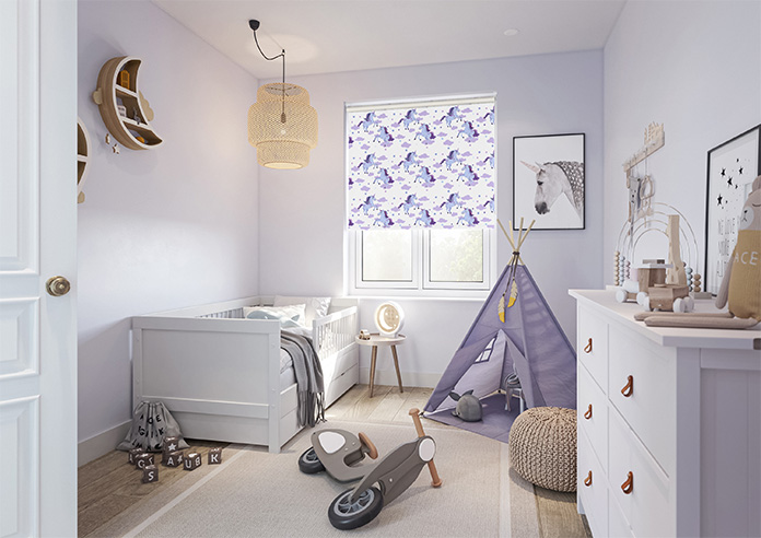 Unicorn Magic, Purple - Twist&Fit Roller Blind - Image 7